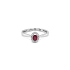 Ruby ring with white gold diamonds