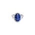 Gold Ring with Sapphire and Diamonds