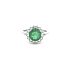 Gold Ring with Emerald and Diamonds