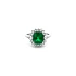 Gold Ring with Emerald and Diamonds