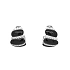 Gold Earrings with Onyx and Diamonds
