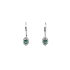 Emerald earrings with white gold diamonds