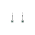Emerald earrings with white gold diamonds
