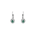 Gold earrings with emeralds and diamonds