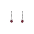 Ruby earrings with white gold diamonds