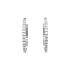 Gold round earrings with diamonds