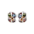 Gold Earrings Semi precious stones and Diamonds