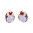 Gold Earrings Semi precious stones and Diamonds