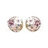 Gold Earrings Semi precious stones and Diamonds