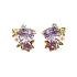 Gold Earrings Semi precious stones and Diamonds