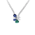 Gold Necklace with Coloured Gems