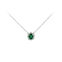 Gold Necklace Emerald and Diamonds