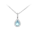 Luxury Necklace with Aquamarine in Combination with Diamonds