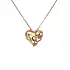 Zlatý Přívěsek Srdce s Diamanty