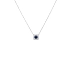 Gold pendant with sapphire and diamonds