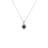 Gold pendant with sapphire and diamonds