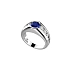 Golden Men's Ring Zancan with Sapphire