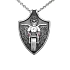 Silver Pendant with White Sapphires and Red Spinels Zancan Vendetta EXC530