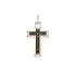 Zlatý Kříž Baraka s Černými Diamanty CR314601