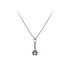 White Gold Necklace with Purple Stone