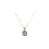 Gold Necklace with Purple Stone