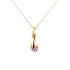 Gold Necklace with Purple Stone