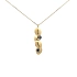 Gold Necklace with Black Stones