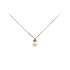 Gold Necklace with Pearl and Zircons