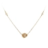 Gold Necklace with Zircons