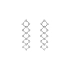 Gold dangle earrings with Zircons