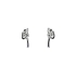 White Gold Heart Earrings
