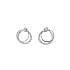 Gold Earrings with White Gold Zircons