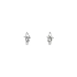 Round Earrings with Dolphin and White Gold Zircons