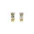 Elegant Two-Tone Gold Earrings with Zirconia