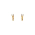 Gold Earrings with Zircons