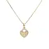 Zlatý přívěsek srdce se zirkony ze žlutého zlata