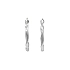 White Gold Round Earrings