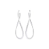 White Gold Round Earrings
