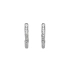Round Earrings with White Gold Zircons