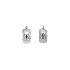White Gold Round Earrings