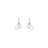 Gold dangle earrings with Zircons