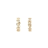 Gold Round Earrings Hearts