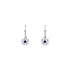 Gold Earrings Flowers with Zircons