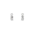 Round Earrings Hearts in White Gold