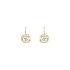 Gold Earrings with Zircons