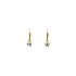 Gold Solitaire Earrings with Zircones