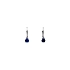 Earrings with Blue Stone in White Gold
