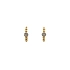 Gold Circular Earrings with Zircons