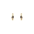 Gold Circular Earrings with Zircons