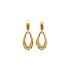 Gold dangle earrings with coloured stones